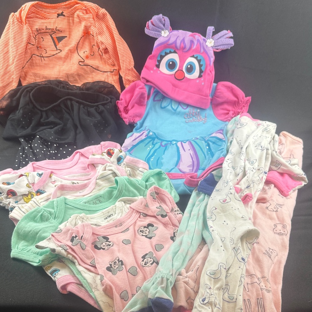 Girls 6 month Any Day Baby Clothing Bundle + Halloween